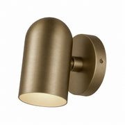 Spot Light LED Outdoor Wall Sconce in Natural Aged Brass