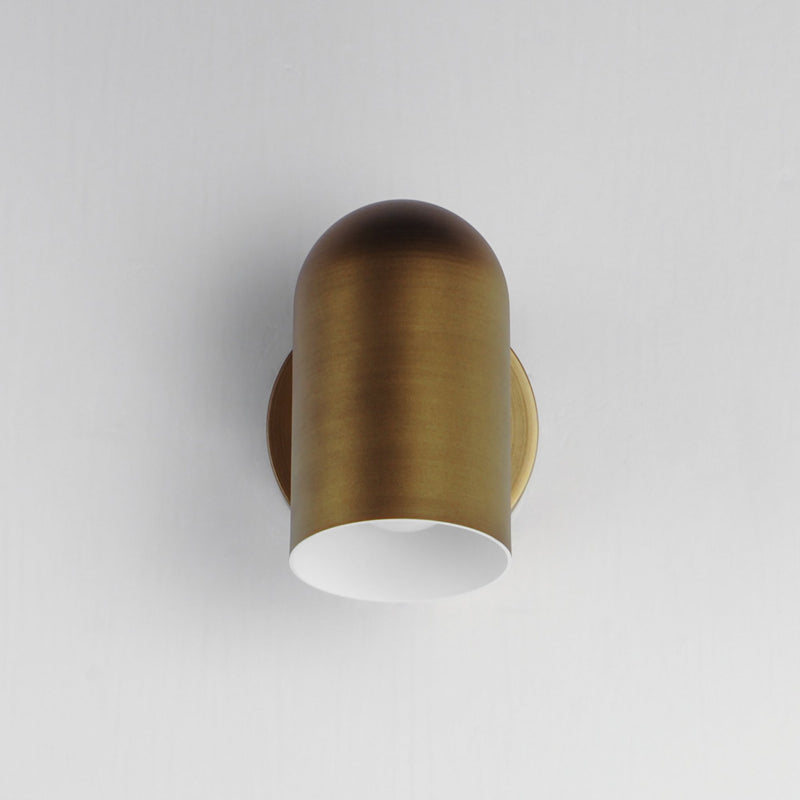 Spot Light LED Outdoor Wall Sconce in Natural Aged Brass