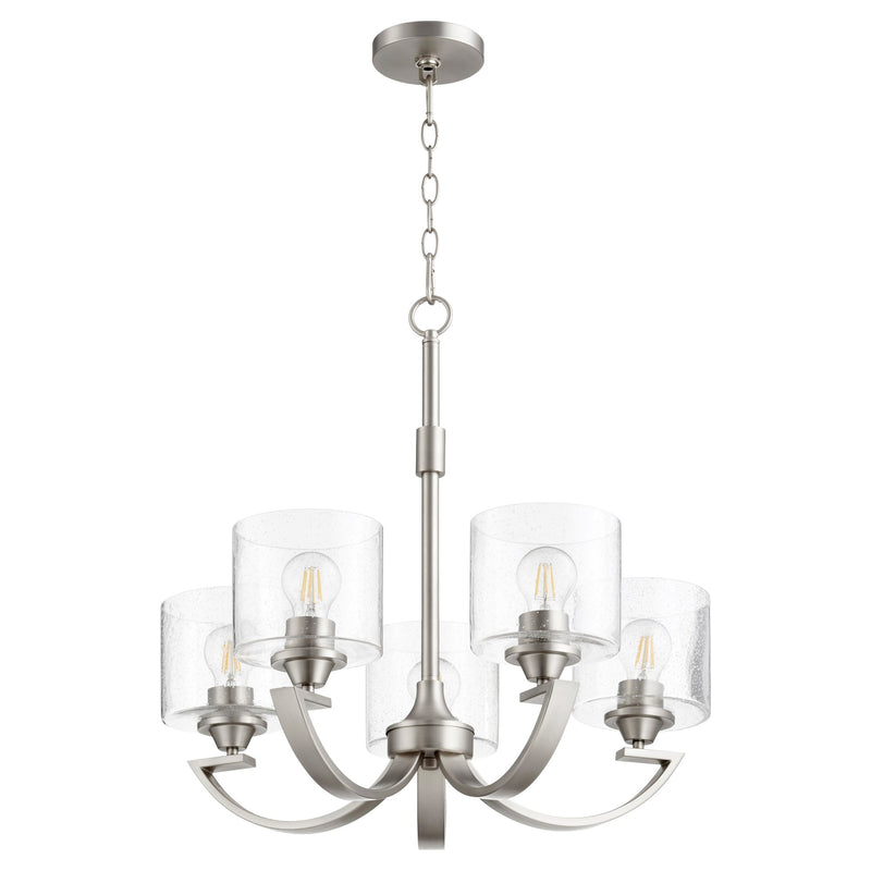 Dakota 5 Light Chandelier in Satin Nickel