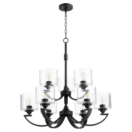 Dakota 9 Light Chandelier in Textured Black