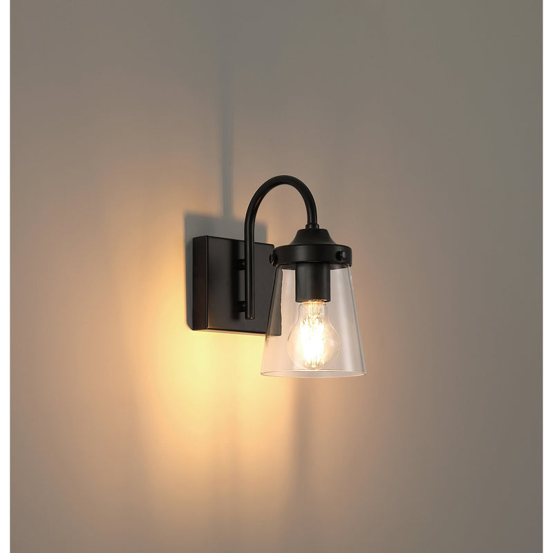 Dickens Bath Sconce in Black