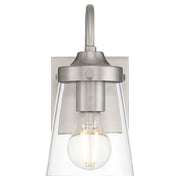 Dickens Bath Sconce in Brushed Steel