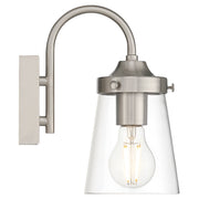 Dickens Bath Sconce in Brushed Steel