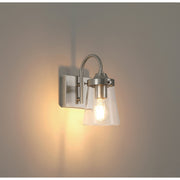 Dickens Bath Sconce in Brushed Steel