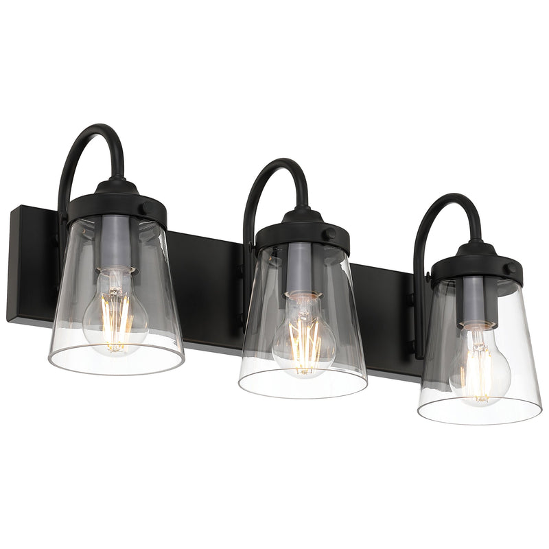Dickens 3-Light Bath Vanity Light in Black