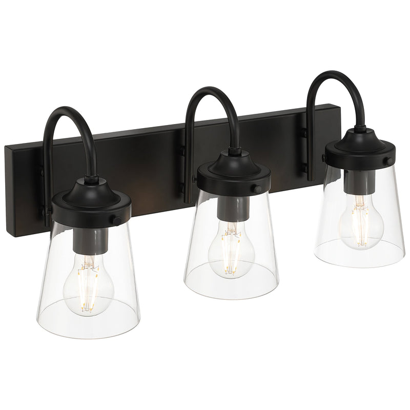 Dickens 3-Light Bath Vanity Light in Black