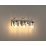 Dickens 3-Light Bath Vanity Light in Brushed Steel