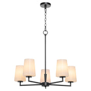 Goodwin 5 Light Chandelier in Matte Black