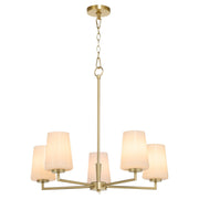 Goodwin 5 Light Chandelier in Aged Brass