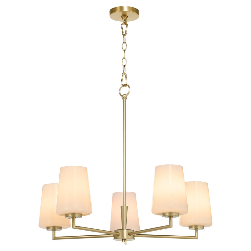 Goodwin 5 Light Chandelier in Aged Brass