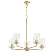Goodwin 5 Light Chandelier in Aged Brass