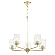 Goodwin 5 Light Chandelier in Aged Brass