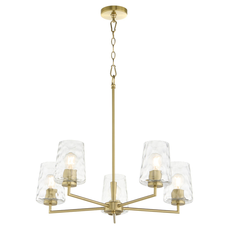 Goodwin 5 Light Chandelier in Aged Brass