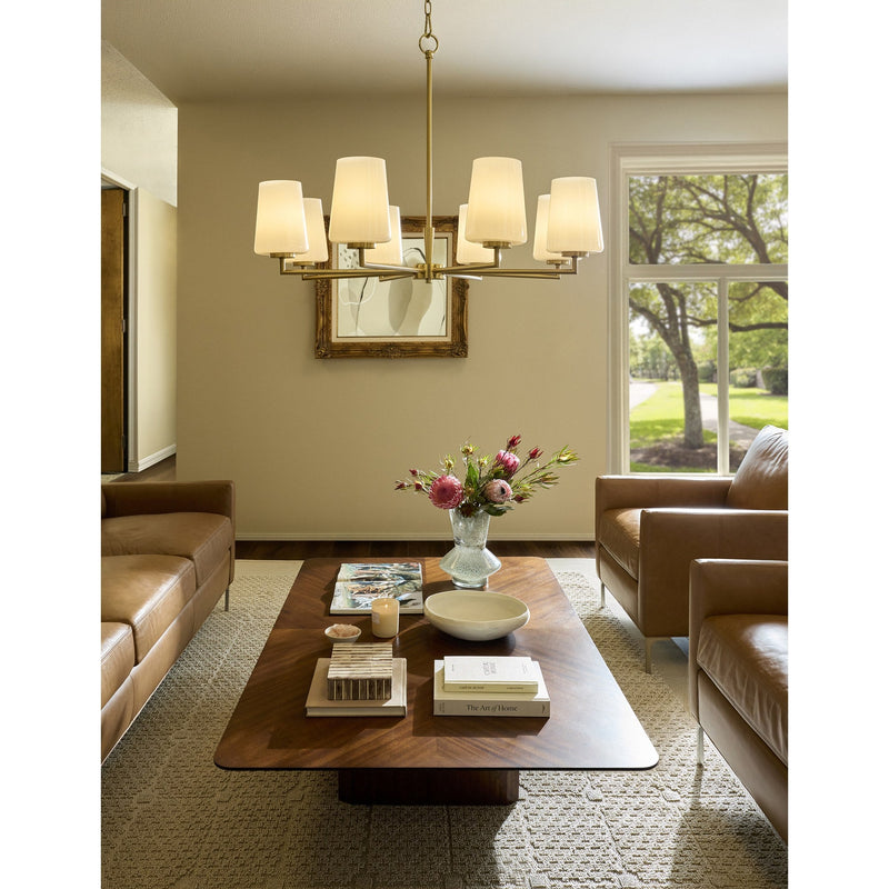 Goodwin 8 Light Chandelier in Aged Brass