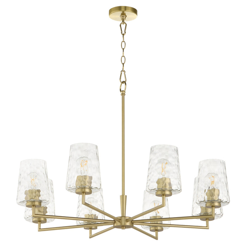 Goodwin 8 Light Chandelier in Aged Brass