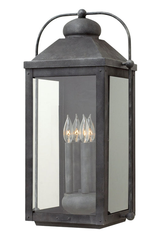 Anchorage Extra Large 4-Light Outdoor Wall Lantern in Aged Zinc