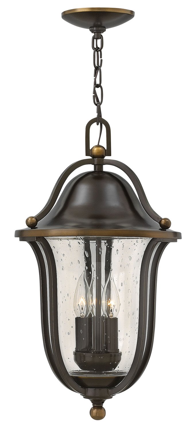 Bolla 3-Light Outdoor Hanging Lantern in Olde Bronze