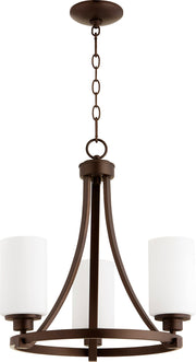 Lancaster 3 Light Chandelier in Oiled Bronze