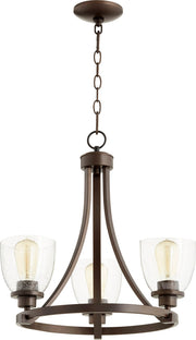 Lancaster 3 Light Chandelier in Oiled Bronze