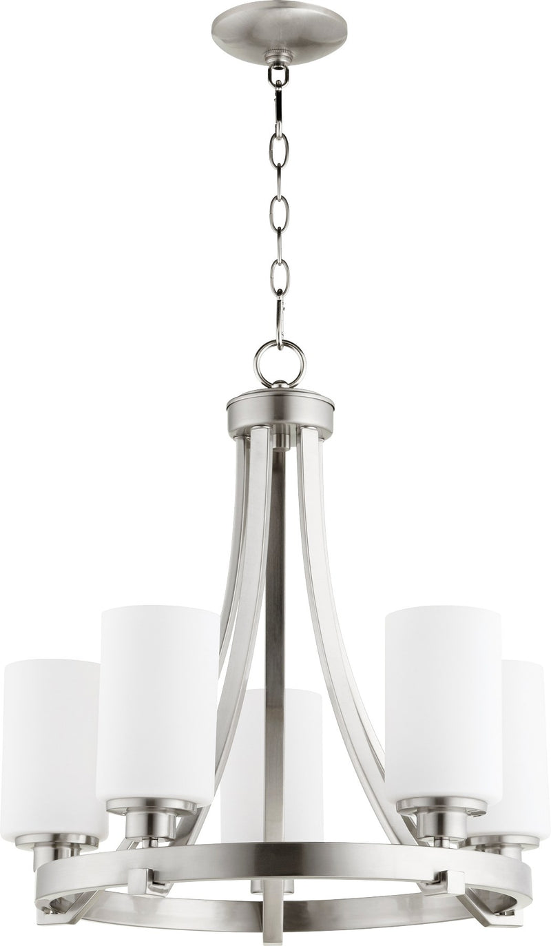 Lancaster 5 Light Chandelier in Satin Nickel