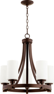 Lancaster 5 Light Chandelier in Oiled Bronze