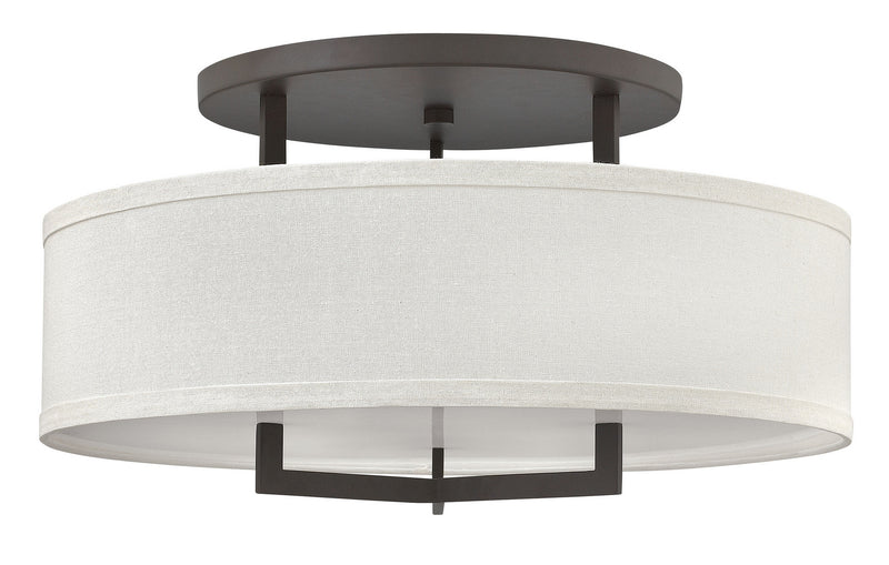 Hampton Large Semi-Flush Mount in Buckeye Bronze