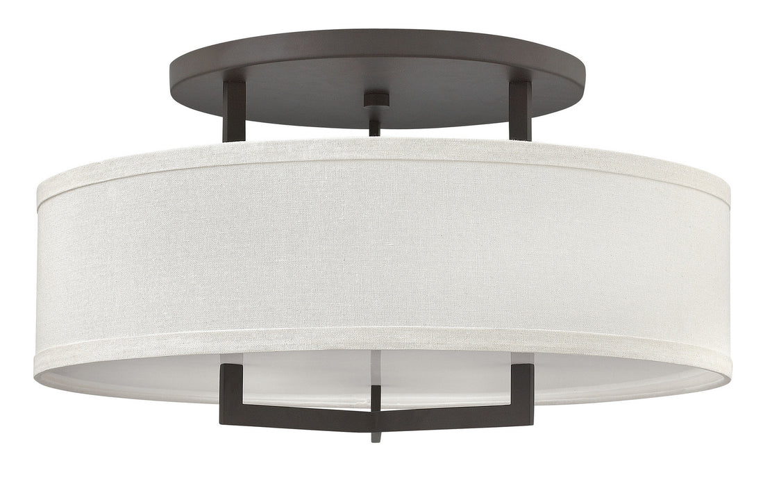 Hampton Large Semi-Flush Mount in Buckeye Bronze
