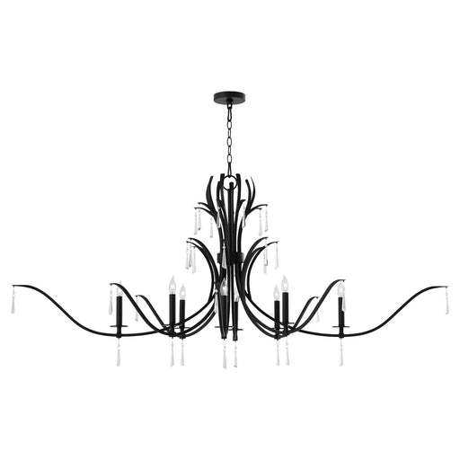Majesty 8 Light Oval Chandelier in Matte Black
