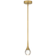 Georgia LED Mini Pendant in Antique Brushed Brass