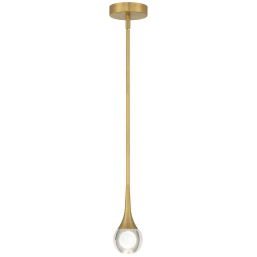 Georgia LED Mini Pendant in Antique Brushed Brass