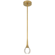 Georgia LED Mini Pendant in Antique Brushed Brass