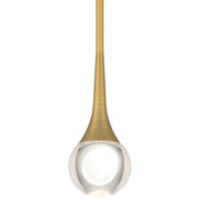 Georgia LED Mini Pendant in Antique Brushed Brass