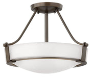 Hathaway 3-Light Semi-Flush Mount in Olde Bronze