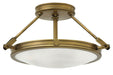 Collier LED Semi-Flush Mount in Heritage Brass