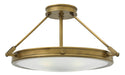 Collier LED Semi-Flush Mount in Heritage Brass
