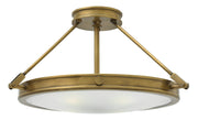 Collier 4-Light Semi-Flush Mount in Heritage Brass