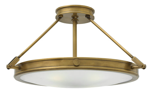 Collier LED Semi-Flush Mount in Heritage Brass