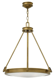 Collier 4-Light Pendant in Heritage Brass