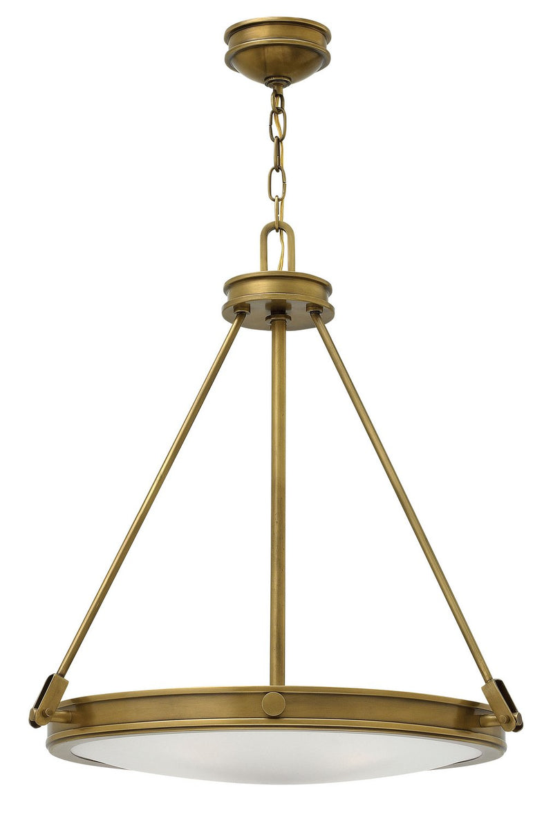 Collier 4-Light Pendant in Heritage Brass