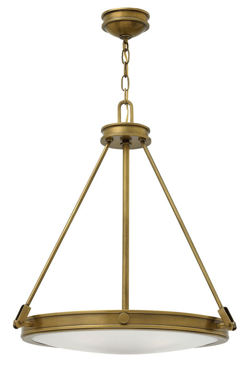Collier 4-Light Pendant in Heritage Brass