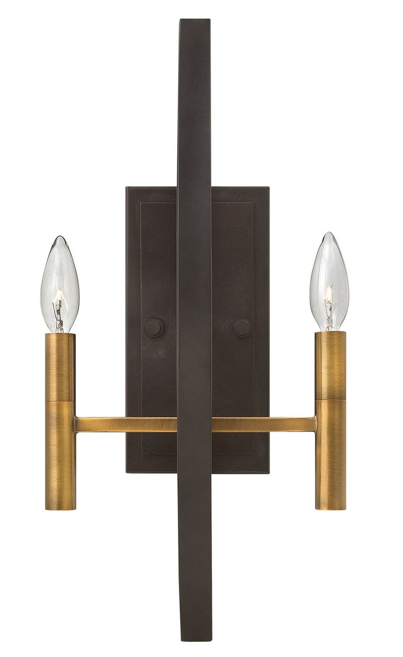 Euclid 2-Light Wall Sconce in Spanish Bronze