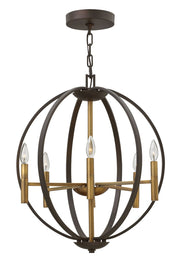 Euclid 6-Light Orb Chandelier in Spanish Bronze