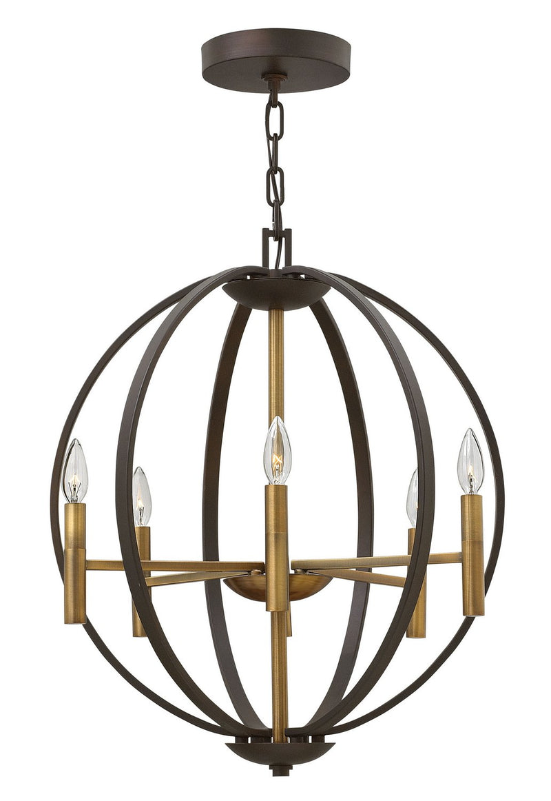Euclid 6-Light Orb Chandelier in Spanish Bronze