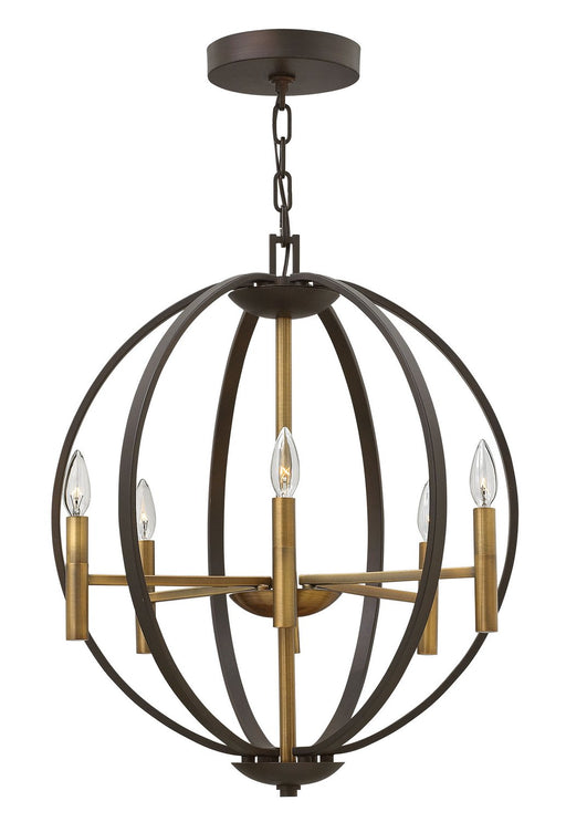 Euclid 6-Light Orb Chandelier in Spanish Bronze