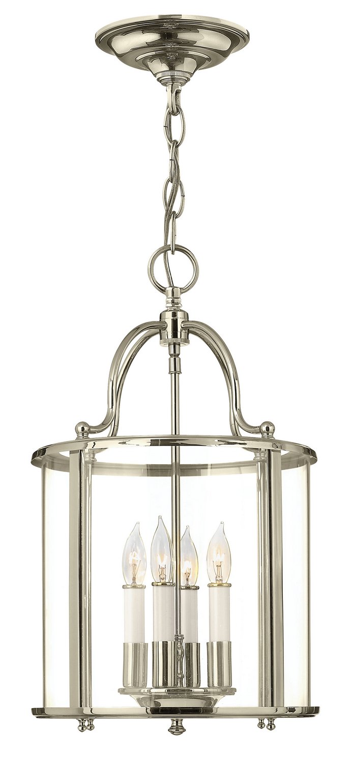 Gentry 4-Light Chandelier in Polished Nickel