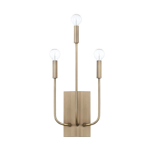 Zander 3-Light Wall Sconce in Aged Brass