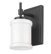 Cadoc 1 Light 4.5" Wall Sconce in Matte Black