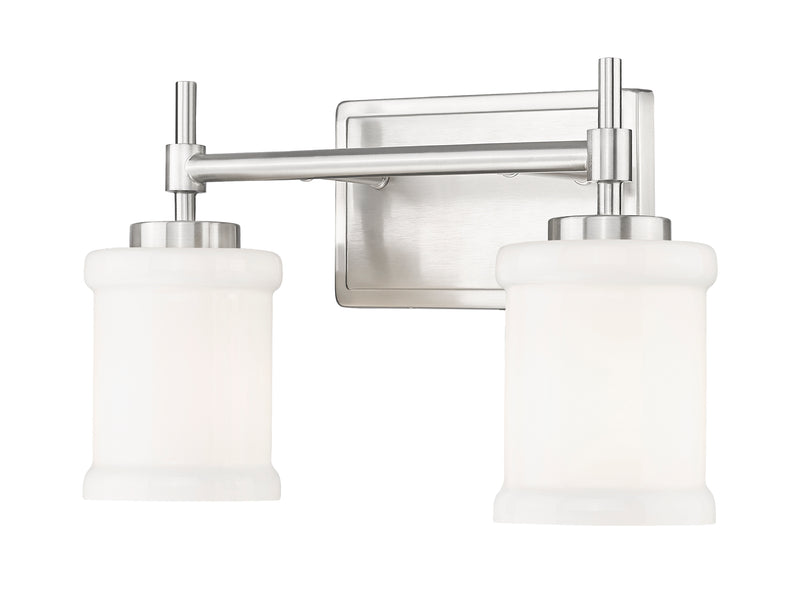 Cadoc 2 Light 15" Vanity in Brushed Nickel