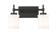 Cadoc 2 Light 15" Vanity in Matte Black