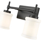 Cadoc 2 Light 15" Vanity in Matte Black